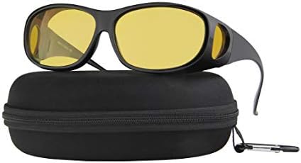 Transform Your Night Drives with These Must-Have Night Vision Glasses 5 Night Driving Glasses Anti Glare Polarized Night Vision Yellow Tint Night Driving Glare Reducing Fit Over Driving Sunglasses Men and Women