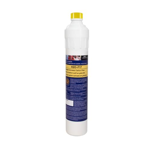 Watts Premier H2O-F17 Pure H2O GAC Carbon Filter Replacement for H2O-DWGC100, H2O-DWGC101, H2O-DWRO300 Under Counter Water Filtration Systems, Push Button Design