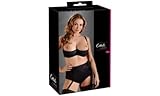 Cottelli Collection Plus - verführerische Reizwäsche für Damen, erotischer, leicht gefütterter Bügel-Hebe BH, Dessous mit Seitenbügeln zur Verführung des Partners, schwarz
