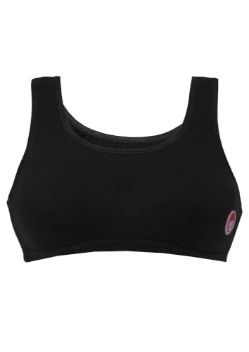 Image of DChica Essentials Sports Bra for Girls (Pack of 2) Cotton Non-Padded Full Coverage Beginners Non-Wired T-Shirt Gym Yoga Workout Bra with Regular Broad Strap, Training Bra for Teenagers