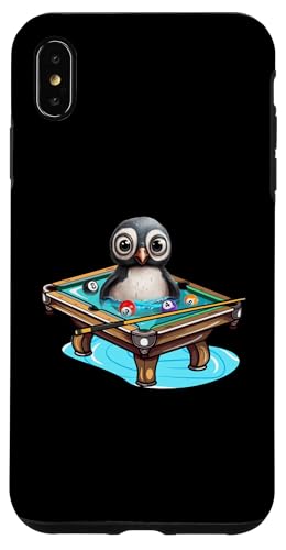 Coque pour iPhone XS Max Billard Pingouin Hustler Pool Snooker Jeux de billard