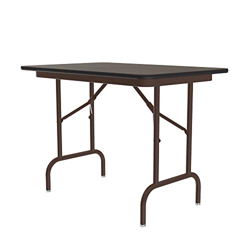 Correll 24"X36" Commercial Duty Keyboard Height (26.5") Folding Table, Walnut Melamine Top, Usa Made, Portable, Strong Steel Apron (Cf2436Mk-01) #TOP5