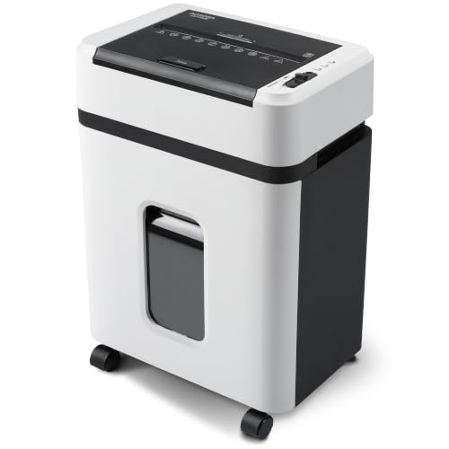 Image of Aurora High Security AU110MB 110-Sheet Auto Feed Micro-Cut Paper and Credit Card Shredder with 4 Gallon Pullout Basket / 30 Minutes /Security Level P-4 (White /Black)