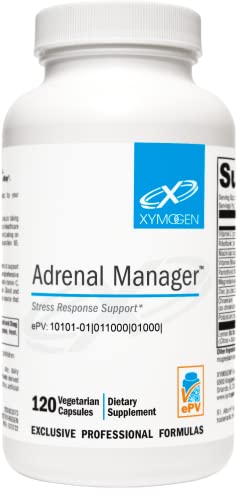Xymogen Adrenal Manager - Energy, Stress Response + Adrenal Gland Support - Adrenal Supplement With L-Tyrosine, Zinc Chelate, Vit B6, Magnesium, Pantothenic Acid, Rhodiola Rosea (120 Capsules) #TOP22