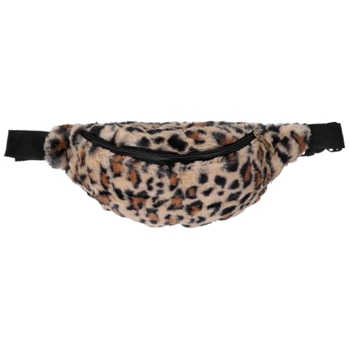 Tendycoco Leopard Print Schultertasche | Multifunktionale GüRteltasche FüR Laufen Wandern Und Reisen | Verstellbarer Bund - Braun | Ideal FüR Kosmetika SchlüSsel Und Mehr