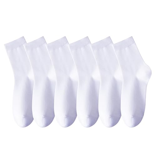 Image of MAGIARTE Womens Mini Crew Cotton Socks,6 Pairs | Anti-pilling Cotton, Casual Athletic, Quarter Calf, Moisture Wicking,Gift box packaging