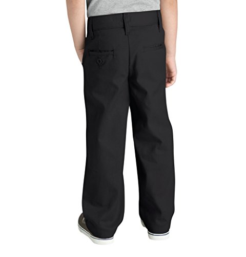 Dickies Khaki Big Boys' Flex Waist Stretch Pant, Black, 12 Husky #TOP1