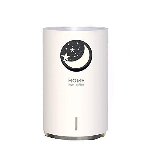 GEMORE Humidifiers, Cool Mist Humidifier for Bedroom Office, Child Safety, 700ML, Mini Portable, Whisper-Quiet, Space-Saving (Color : Starry White)