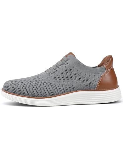 VILOCY Men's Hands Free Slip on Casual Dress Tennis Walking Shoes Laceless Fashion Sneakers Breeze Business Oxfords2