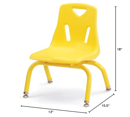 Image of Berries Jonti-Craft 8118JC1007 Stacking Chair with Powder-Coated Legs, 8 inch Height, Yellow