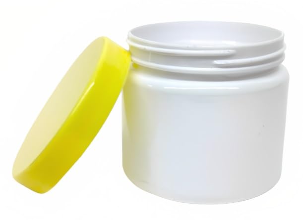 M.C. PIPWALA 200 gm Plastic Transparent PET Jar with cap (Milky white Jar_Ivery cap, 6 pcs)