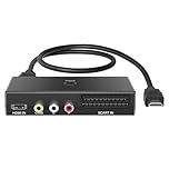 uhddadi Convertisseur Périte vers HDMI, Convertisseurs vidéo 3 en 1, Compatibilité DVD Lecteurs, VHS, VCR, Xbox, Roku, Blue-Ray，Câble HDMI Inclus