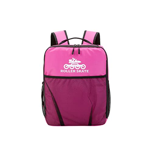 ZDSS Mochila para Patines,Bolsa de Almacenamiento,para niños,Diseño de Bolsillo de Malla Frontal,Gran Capacidad,diseño de Cremallera de Gran Apertura,Correas Ajustables para los Hombros,Hombros Cover