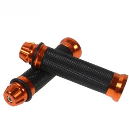 Poignées de moto 22mm CNC en aluminium et caoutchouc rouge pour guidon de scooter