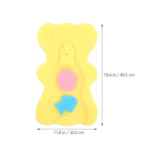 Alfombrilla de baño para bebés de esponja con forma de oso amarillo SHINEOFI 4