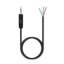 Fancasee 3FT 3.5mm 1/8" to Speaker Wire TRRS Stereo Male Jack to Bare Wire Pigtail 3.5mm Plug Connector Adapter Repair Audio Cable for Microphone Headphone Headset Earphone Speaker