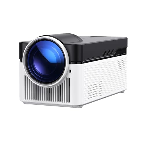 KKENZA Projecteur HY450 à focale Ultra Courte 900 ANSI 8K 1080p H716 Décalage Automatique BT5.4 WIFI6 Mise au Point électronique Gyro Vocal(US Plug)