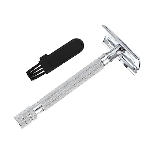 NULYLU Manual Beard Shaver Safety Razor Metal Scraper Double Razor Shaving Tool for Men Women