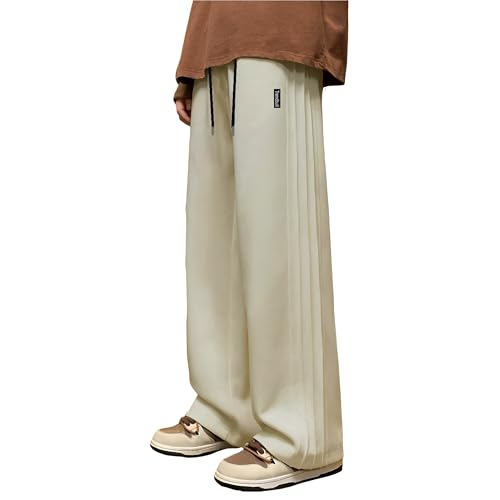 Image of Men's Loose Fit Wide-Leg Joggers | Pintuck Track Pants | Stretchable Gym Wear, Lounge Pants & Nightwear Lowers