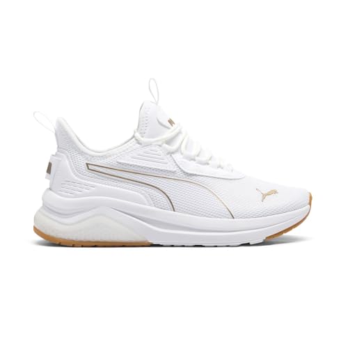 PUMA Womens Amplifier Sneaker, Womens White Womens Gold, 8