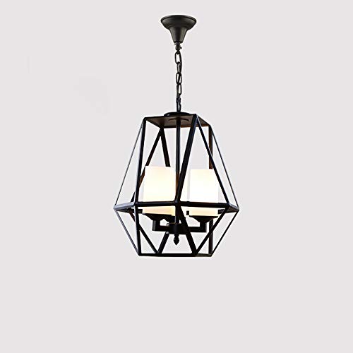 Pendant light antique en cage de fer style rétro avec douille E27 pour loft