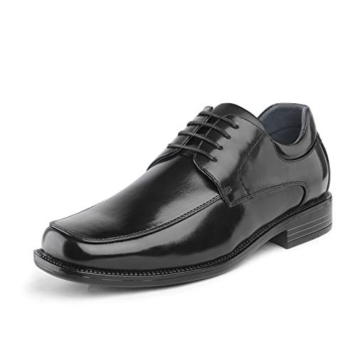 Zapatos de vestir para hombre de cuero con punta cuadrada de estilo negocios transpirable