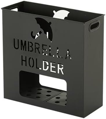 Large Capacity Metal Umbrella Stand for Commercial Use Modern Square Design with Handle Indoor Umbrella Storage Rack for Entryway Stylish Space Saving Solution