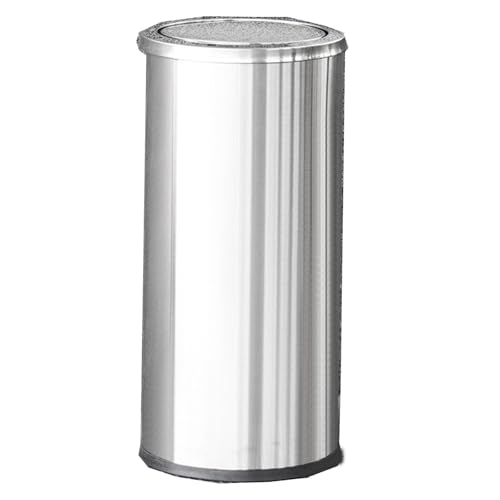 KXKJRYB Gold Tall Brass Trash Can Cylinder Metal Bin Modern Brushed Process Wastebaske Finish Slim Waste Bin for Hotel Office Home Decor-B