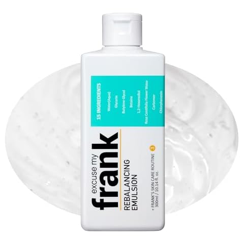 Excuse My Frank Rebalancing Emulsion - Deep 24-Hour Hydration Prep, Oligo Hyaluronic Acid, K-Beauty, Vegan, No Fragrance, Cruelty-free For Normal to Oily Skin, 300ml /10.14 fl.oz. Cover
