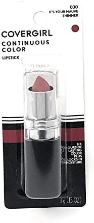 CoverGirl Continuous Color Lipstick, It'S Your Mauve 030, 0.13-Ounce Bottles (Pack of 2)