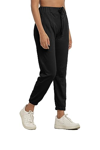 Image of Women Solid Joggers for Running, Yoga, Fitness, Lounge Wear Comfortable Cotton Joggers for Women and Girls