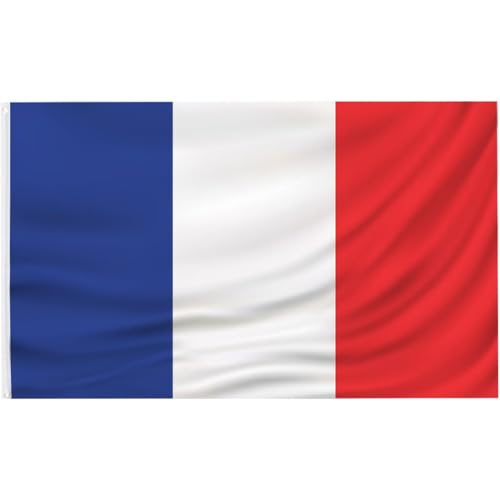 Drapeau Français 150x90cm, Drapeau tricolore France, Résistant et de haute qualité, KOQAIIZ