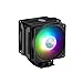 Cooler Master MasterAir MA612 Stealth ARGB CPU Air Cooler, Nickel Plated Base, Aluminum Black Fins, Push-Pull SickleFlow Fan, 6 Heat Pipes, AMD Ryzen AM4, Intel LGA1700*/1200/115X (MAP-T6PS-218PA-R1)