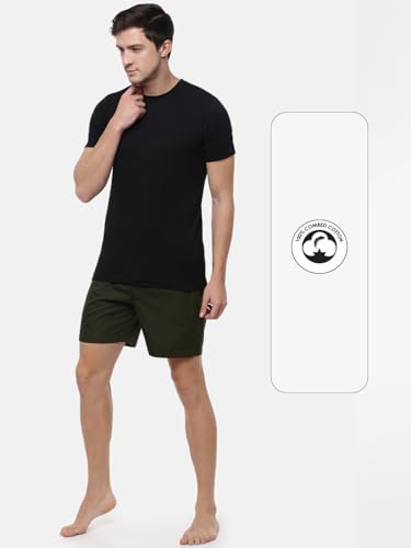Image of Macroman M-Series Boxer Shorts for Men, 100% Cotton Loungewear with Concealed Waistband & Button Fly