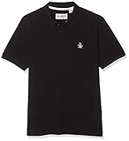  ORIGINAL PENGUIN Sticker Pete Raised Rib Polo, Negro (True Black 010), Medium para Hombre