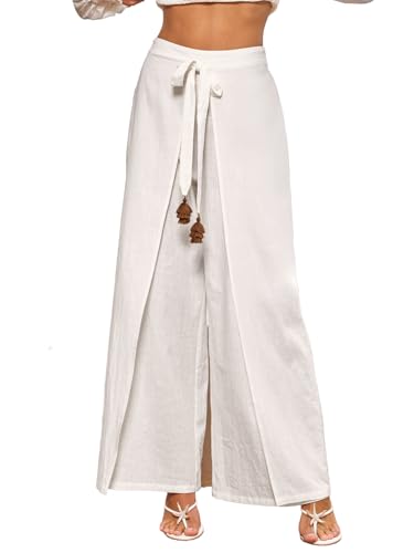 Pantalon d'été léger femme en coton respirant à taille haute confortable CUPSHE