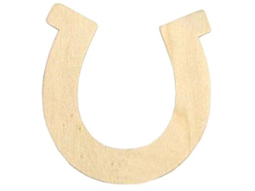 Darice Floral Wood Shape Unfnshd - Horseshoe, 3.5 X 3.75 In., Pack Of 24
