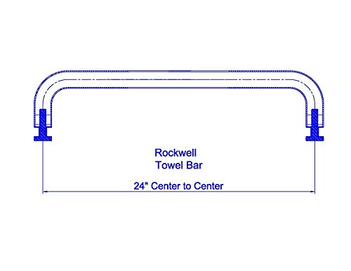 Rockwell 24_ Single Side Shower Door Towel Bar With Single Side Shower Door Knob In Polished Chrome Finish For Frameless Heavy Glass Shower Doors #TOP3