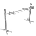 Xlsdlvcnxz Electric BBQ Rotisserie Grill Kit, 53 Inch Stainless Steel Tripod Rotisserie Stand, Automatic 25W Motor Height Adjustable for Outdoor Camping Party, Rated 90 LBS