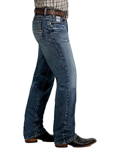 Cinch Men's Relaxed Fit White Label in Medium Stonewash (33x36) Blue2