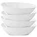Set of 4 -Luau Plastic Contoured Serving Bowls, Party Snack or Salad Bowl, 80-Ounce, White