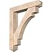Ekena Millwork BKT0806X42X48MRC03SDF Merced Arts and Crafts Smooth Bracket w/Offset Brace, Douglas Fir