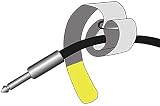 Infitronic INPKB5050GEL INPKB5050GEL-10 x opaska kablowa z metalowym oczkiem na rzep/flausz na różnych stronach (50 x 500 mm żółty)