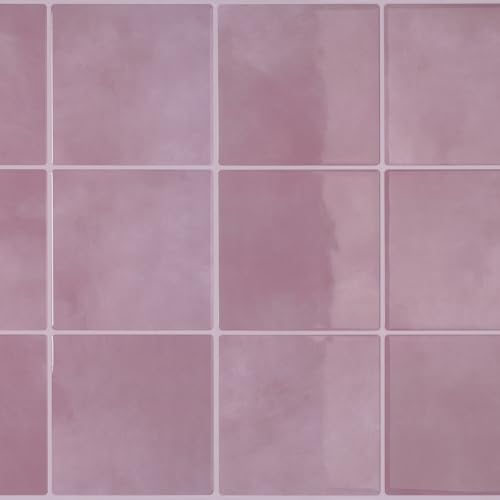 CRE8TIVE Credence Adhesive Marbre Rose 16 Pièces Carrelage Adhesif Mural Cuisine Imperméable Credence Cuisine Carrelage Autocollant Mosaique Credence...