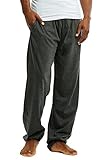 CYZ Comfortable Jersey Cotton Knit Pajama Lounge Sleep Pants -Charcoal-XL