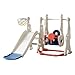 滑り台 すべり台ブランコ 遊具 すべりだい スライダー 室内 室外 大型遊具 スウィング キッズ キッズパーク 子供 バスケットゴール 子供 誕生日プレゼント クリスマス (ブルー+レッド)