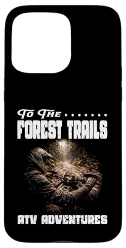 FOREST TRAILS ATV ADVENTURES �c�ɂ̎�͖؍ށB �X�}�z�P�[�X iPhone 15 Pro Max �p