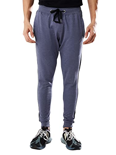 Image of The Souled Store Men Denim Melange Multicolored Solid Joggers