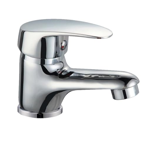 INGUZ | Grifo Lavabo cromado | Monomando Mezclador de Agua Fría y Caliente | Con Aireador, Ahorro de Agua, Fácil Instalación | Grifo cromado Baño | Grifería para Lavabo | Grifo de Lavabo
