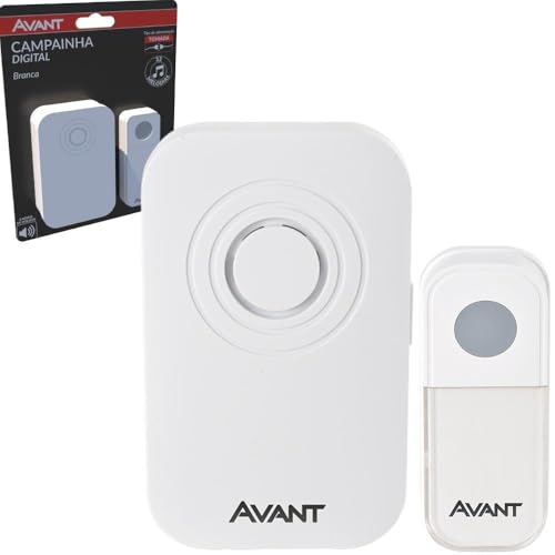 Campainha Digital Sem Fio, Tipo Tomada, Avant (Branco)